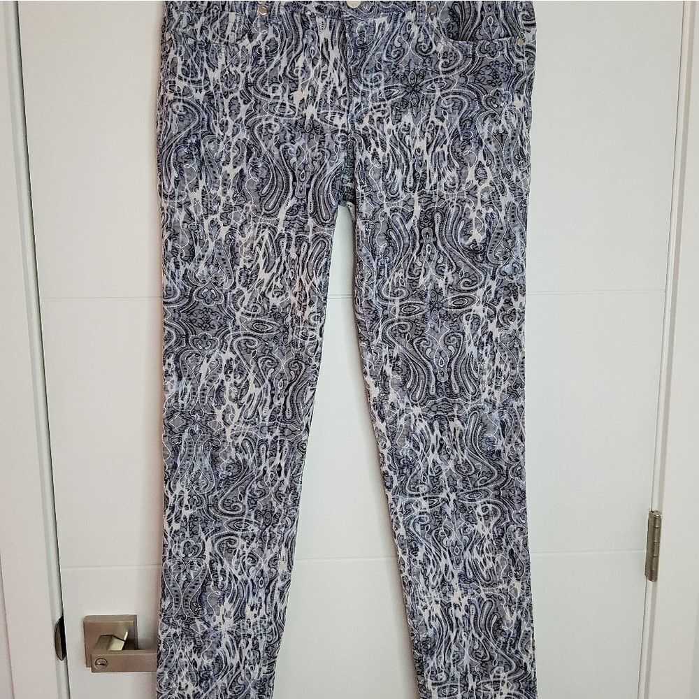 Cache Women Fashion Slim Fit Skinny Embroidered Jeans Size 6